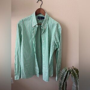 Ralph Lauren Green Striped Men's Shirt